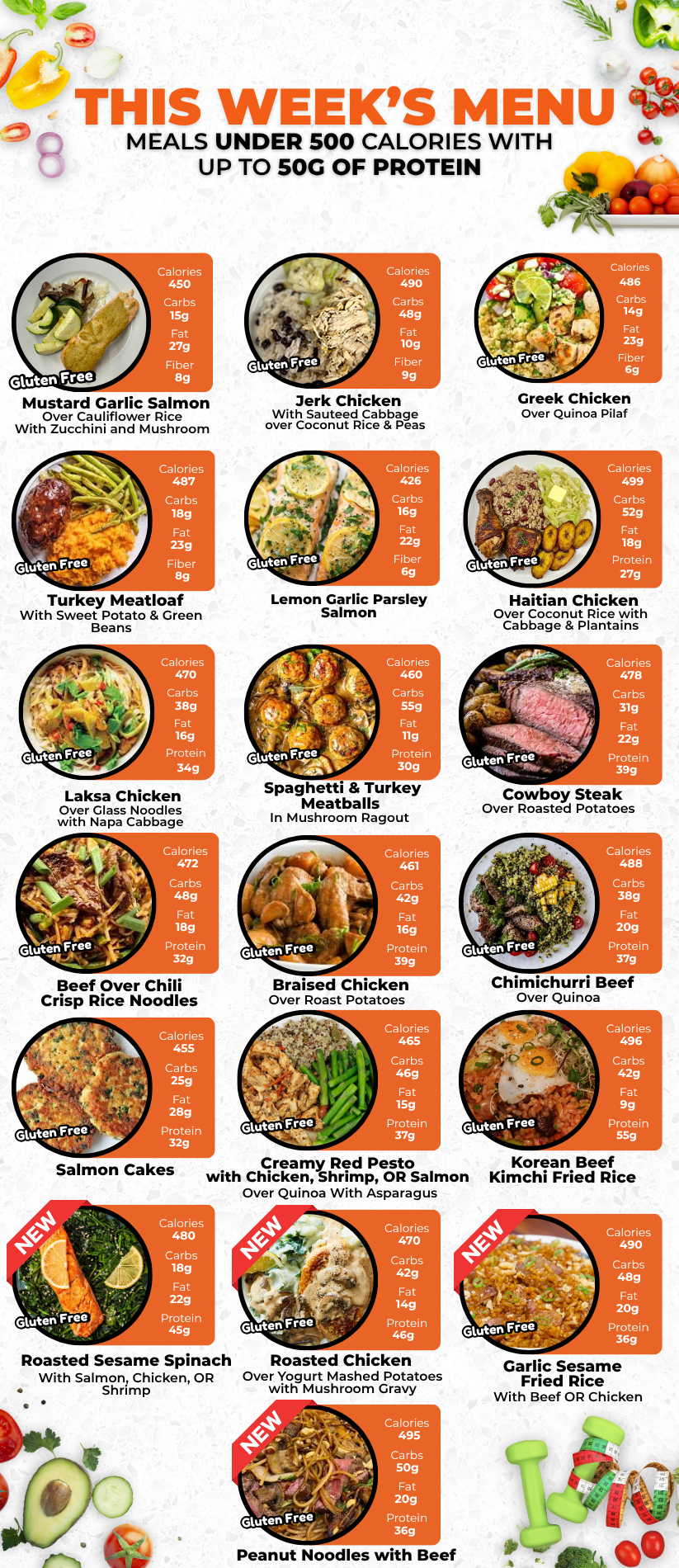 MIX & MATCH 6 WEEKLY MEALS PLAN